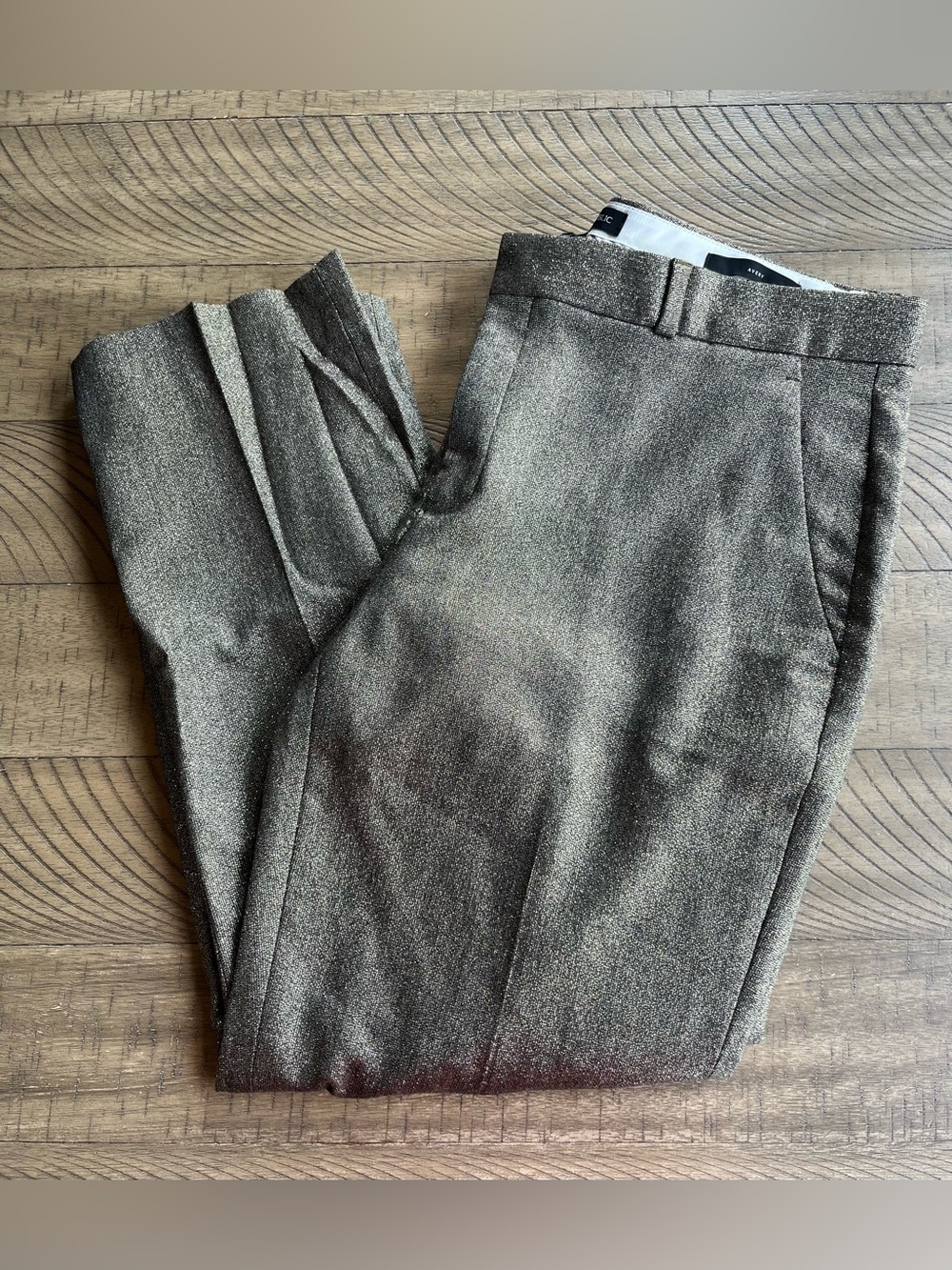 NWT Banana Republic Avery Ankle Pant Gold Shimmer Women's Size 12